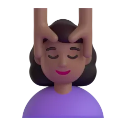 Emoji Perempuan diurut muka: ton kulit sederhana gelap pada Microsoft