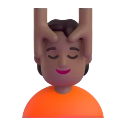 Emoji Persona che riceve un massaggio: carnagione abbastanza scura su Microsoft