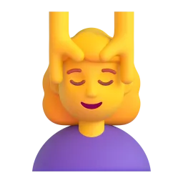 Woman Getting Massage emoji on Microsoft