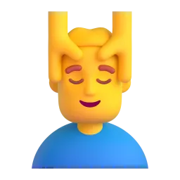 Man Getting Massage emoji on Microsoft