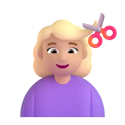 Woman Getting Haircut: Medium Skin Tone emoji on Microsoft