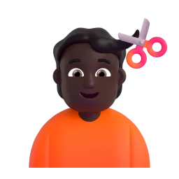 Emoji Taglio di capelli: carnagione scura su Microsoft