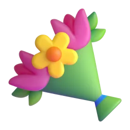 Bouquet emoji on Microsoft