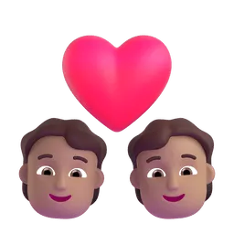 Liebespaar: mittlere Hautfarbe-Emoji auf Microsoft