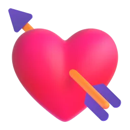 Herz mit Pfeil-Emoji auf Microsoft