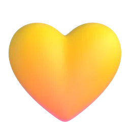 Yellow Heart emoji on Microsoft