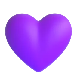 Purple Heart emoji on Microsoft