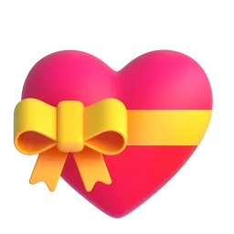 Heart with Ribbon emoji on Microsoft