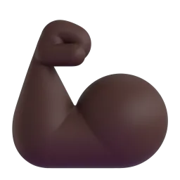 Flexed Biceps: Dark Skin Tone emoji on Microsoft