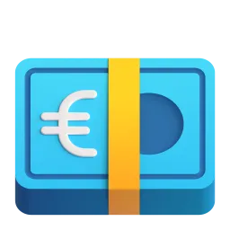 Euro Banknote emoji on Microsoft