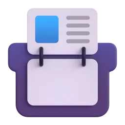 Card Index emoji on Microsoft