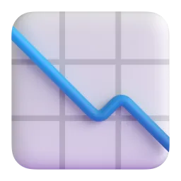 Emoji Graphique en baisse sur Microsoft