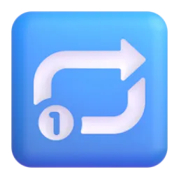 Repeat Single Button emoji on Microsoft