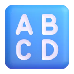 Emoji Pulsante con lettere latine maiuscole su Microsoft