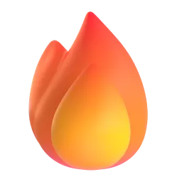 Vuur-emoji op Microsoft