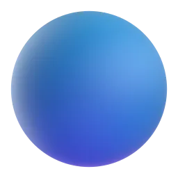 Blue Circle emoji on Microsoft