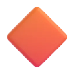 Large Orange Diamond emoji on Microsoft