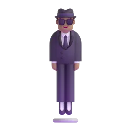 Person in Suit Levitating: Medium-Light Skin Tone emoji on Microsoft