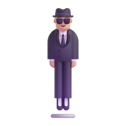 Emoji Homem de terno levitando: pele morena no Microsoft