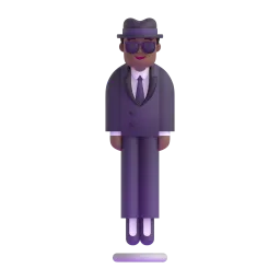 Person in Suit Levitating: Medium-Dark Skin Tone emoji on Microsoft