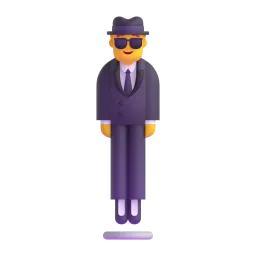 Person in Suit Levitating emoji on Microsoft