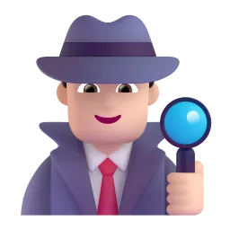 Emoji Mata-mata gelap lelaki: ton kulit cerah pada Microsoft