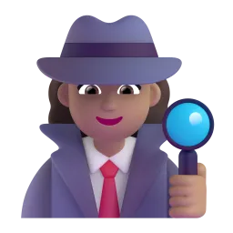 Emoji Investigatrice: carnagione abbastanza chiara su Microsoft