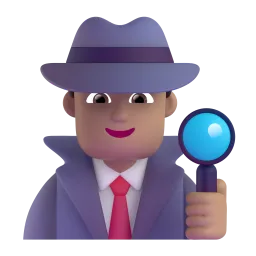 Man Detective: Medium-Light Skin Tone emoji on Microsoft