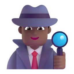 Man Detective: Medium-Dark Skin Tone emoji on Microsoft