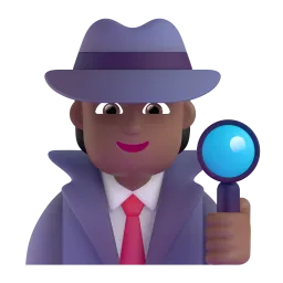 Detektiv(in): mitteldunkle Hautfarbe-Emoji auf Microsoft