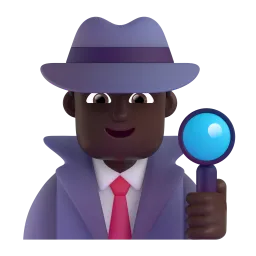 Emoji Investigatore: carnagione scura su Microsoft