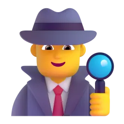 Man Detective emoji on Microsoft
