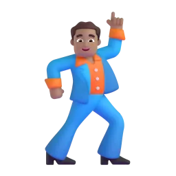 Man Dancing: Medium-Light Skin Tone emoji on Microsoft
