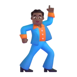 Man Dancing: Medium-Dark Skin Tone emoji on Microsoft