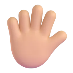 Hand with Fingers Splayed: Medium Skin Tone emoji on Microsoft
