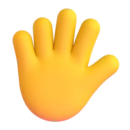 Hand with Fingers Splayed emoji on Microsoft