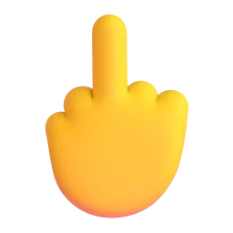 Middle Finger emoji on Microsoft