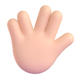 Vulcan Salute: Light Skin Tone emoji on Microsoft