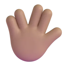 Emoji Tabik vulcan: ton kulit sederhana cerah pada Microsoft