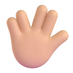 Vulcan Salute: Medium Skin Tone emoji on Microsoft