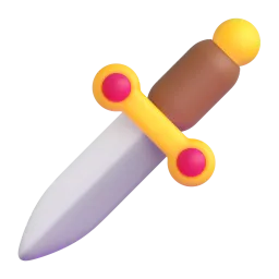 Dagger emoji on Microsoft