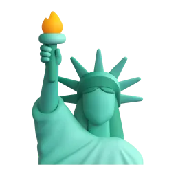 Emoji Patung Liberty pada Microsoft