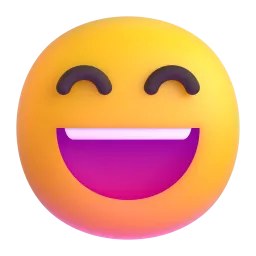 Grinning Face with Smiling Eyes emoji on Microsoft