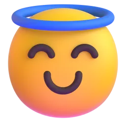 Smiling Face with Halo emoji on Microsoft