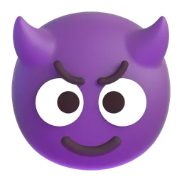 Smiling Face with Horns emoji on Microsoft