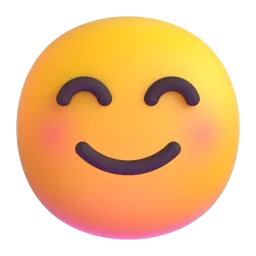 Smiling Face with Smiling Eyes emoji on Microsoft