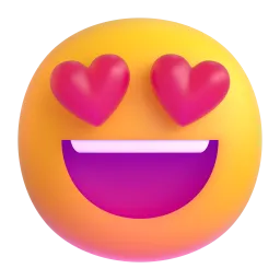 Smiling Face with Heart-Eyes emoji on Microsoft