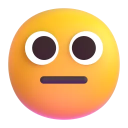 Emoji Muka neutral pada Microsoft