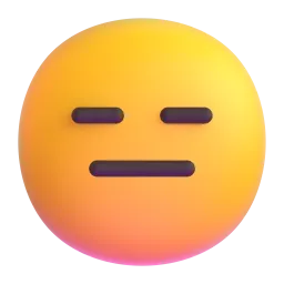 Ausdrucksloses Gesicht-Emoji auf Microsoft