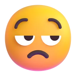 Unamused Face emoji on Microsoft
